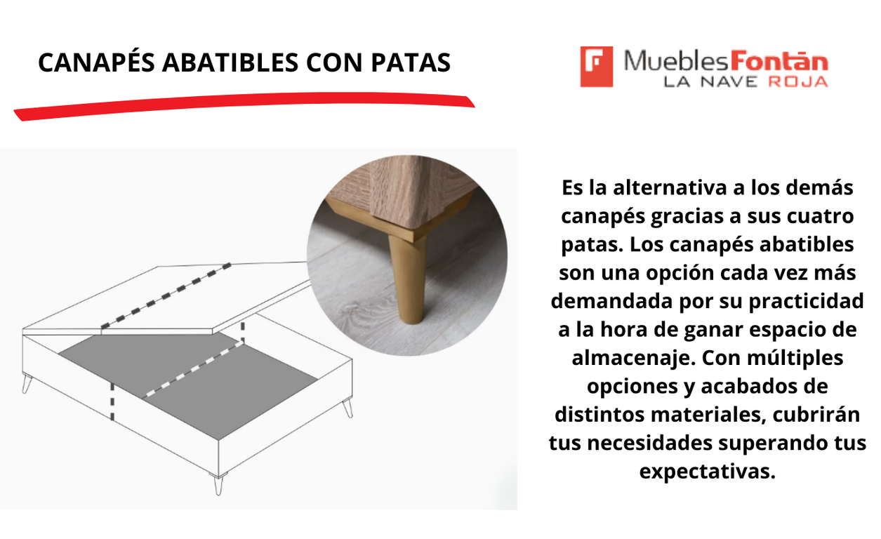 CANAPÉS ABATIBLES (patas)