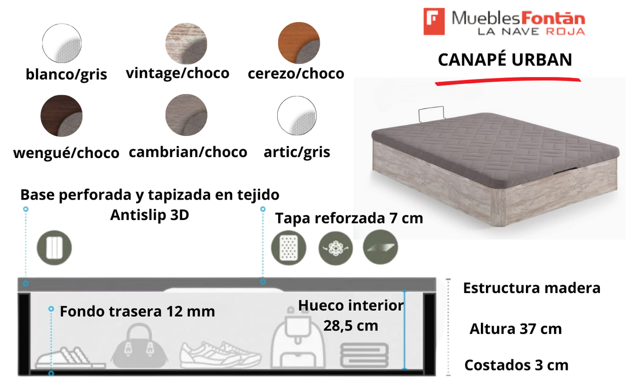 CANAPÉS ABATIBLES (suelo)