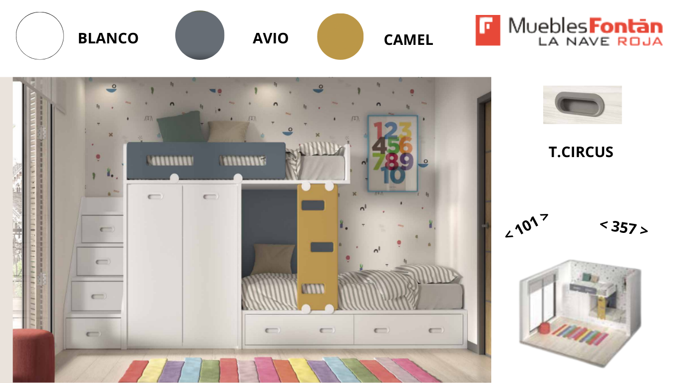DORMITORIO JUVENIL (literas/trenes)