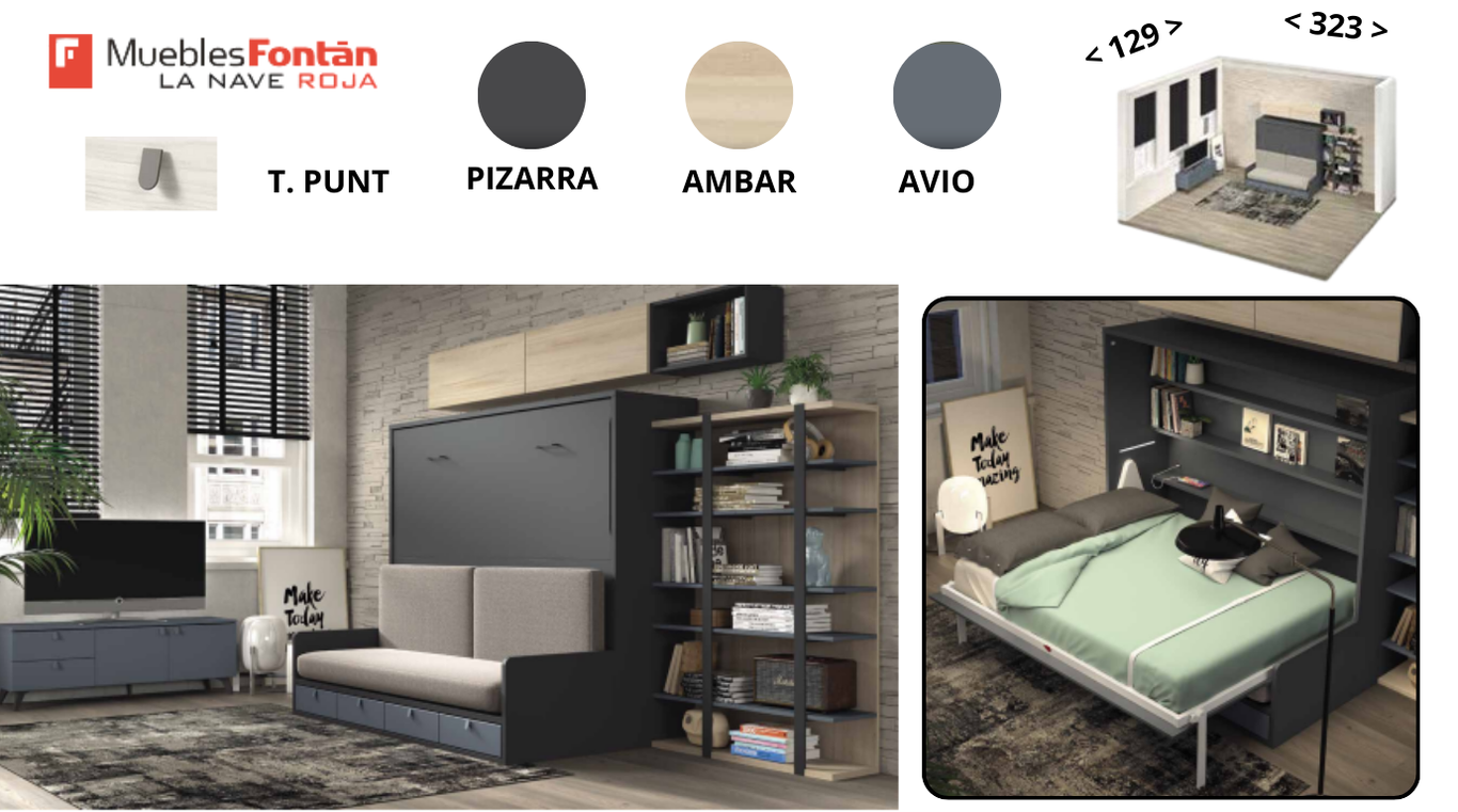 DORMITORIO JUVENIL (camas abatibles)