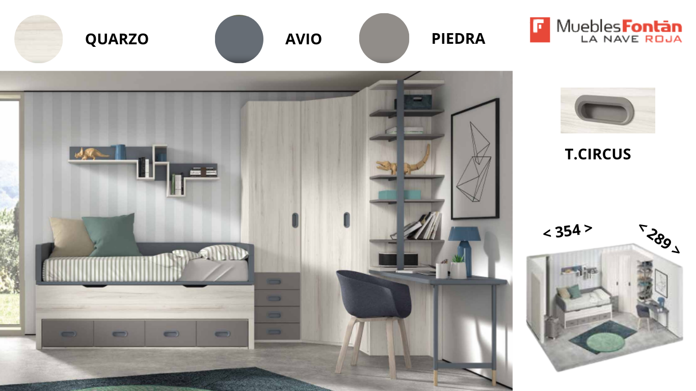 DORMITORIO JUVENIL (camas compacto)