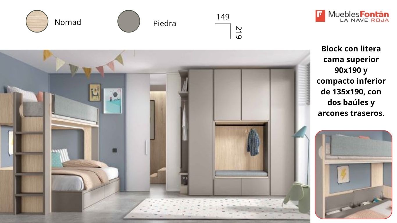 DORMITORIO JUVENIL (literas/trenes)