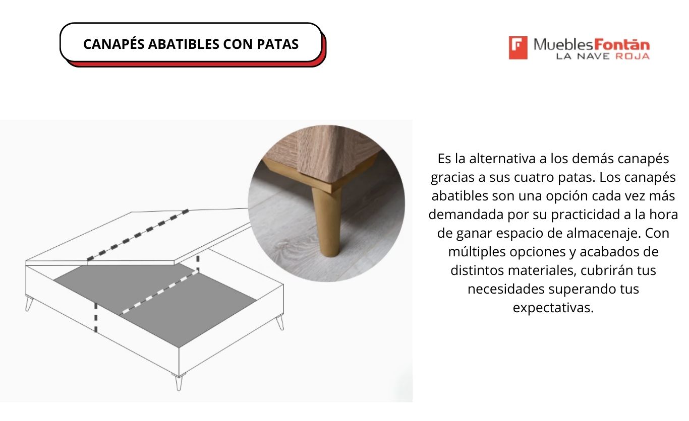 CANAPÉS ABATIBLES (con patas)