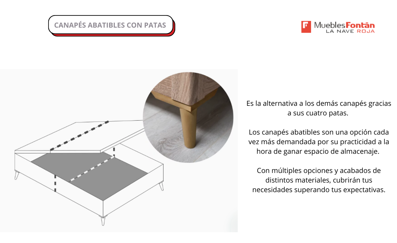 CANAPÉS ABATIBLES (con patas)